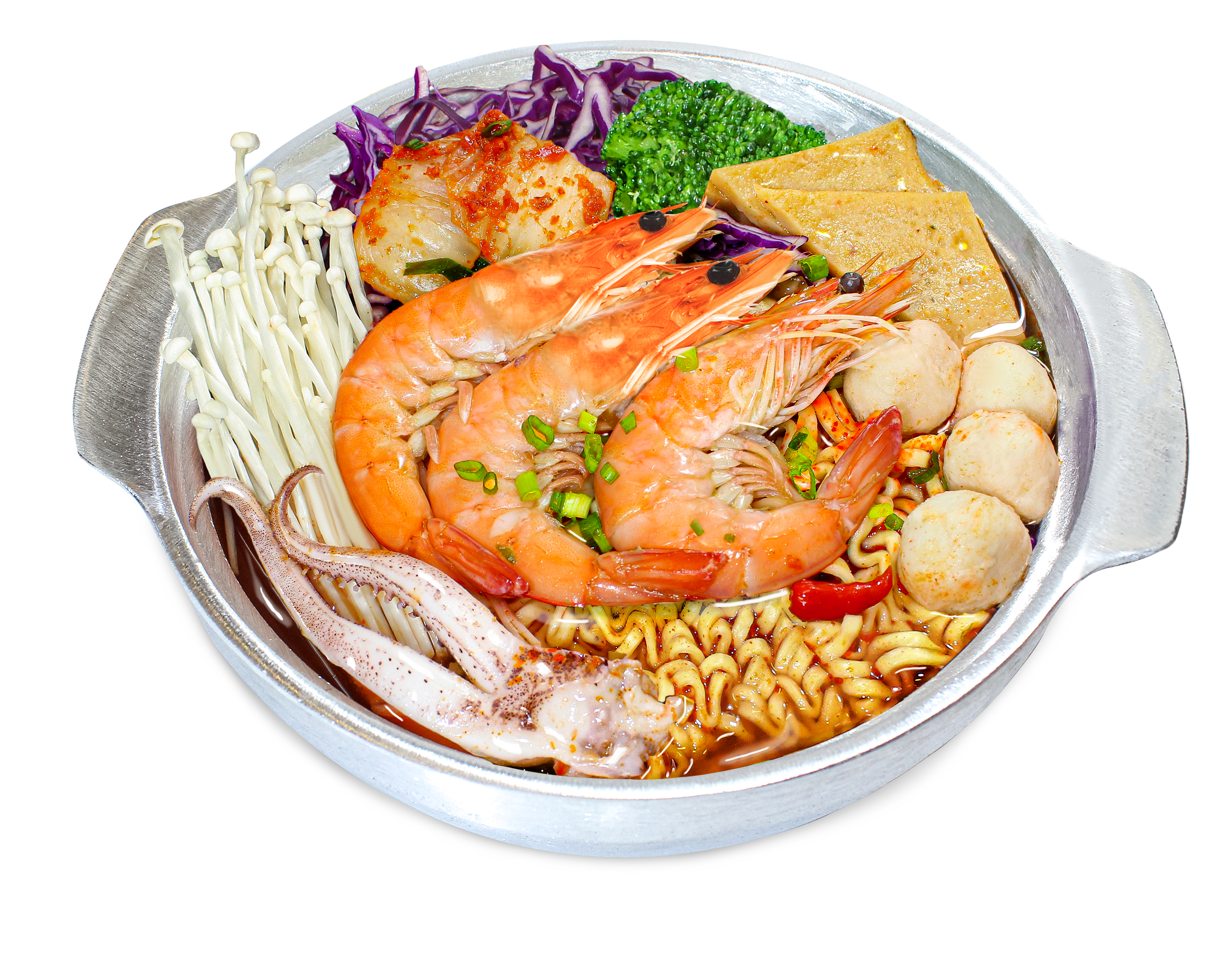 Mì cay Hải sản - Kim chi